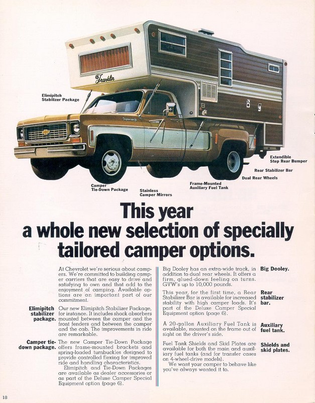 1973 Chevrolet Recreational Vehicles Brochure Page 1